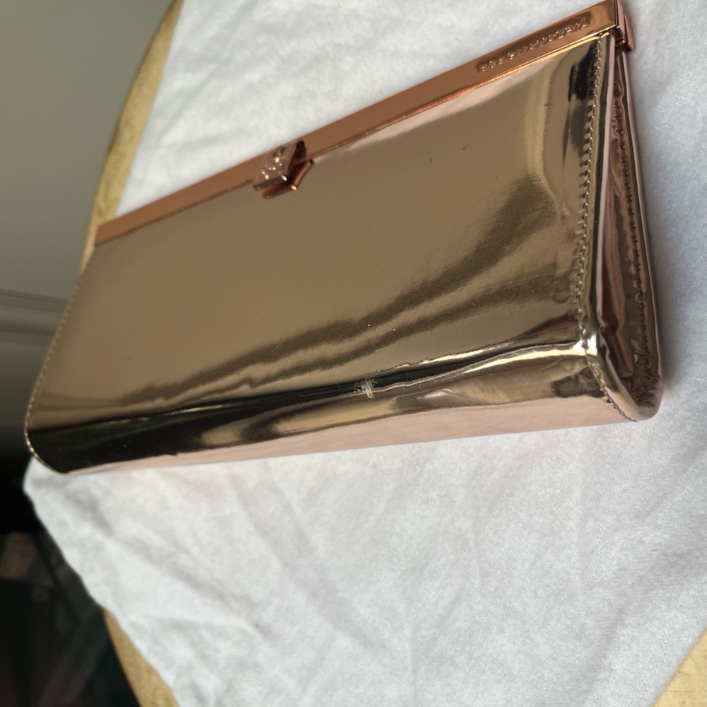 Rose Gold shiny Wallet Clutch